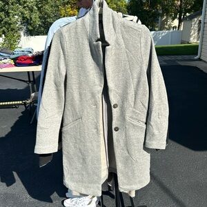 Zara coat grey with buttons and pocket